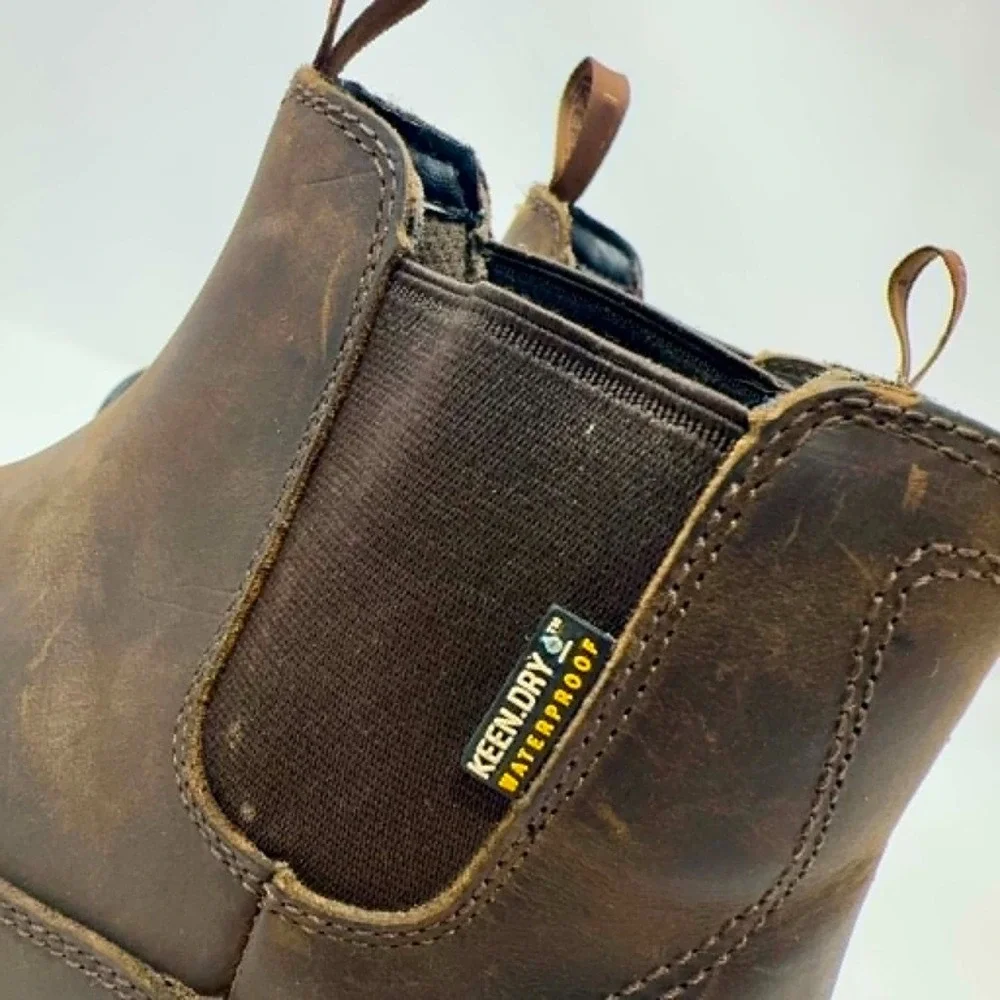KEEN Anchorage III Waterproof Chelsea Boots Men's 7 Brown Leather Insulated Hike